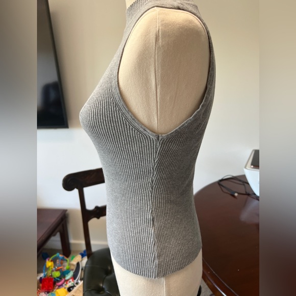 Grey knit high neck top - Picture 4 of 7